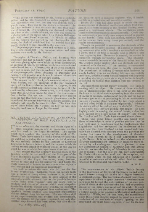 Una data di oggi: 3 Febbraio 1892.